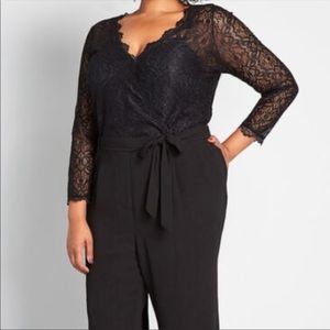 Stunning ModCloth Black Lace Jumpsuit NWT